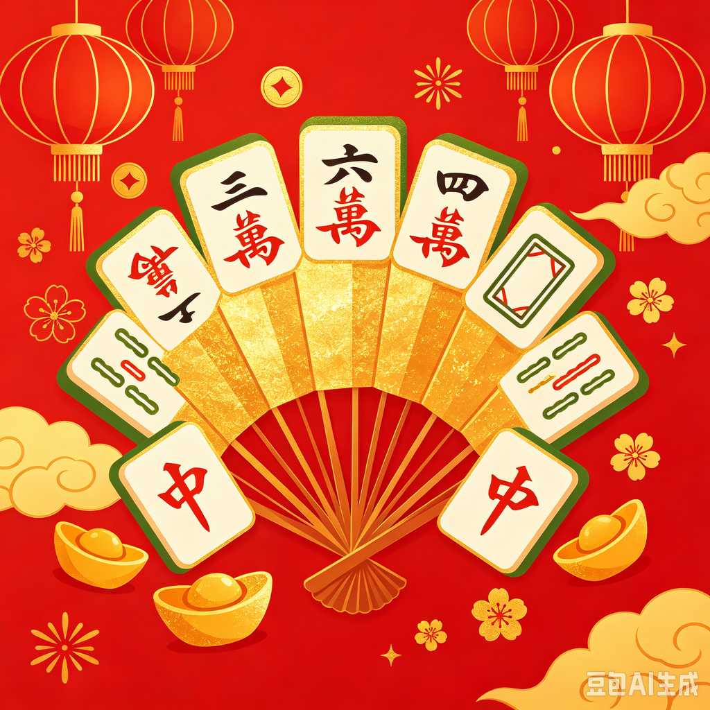 printed logo mahjong set